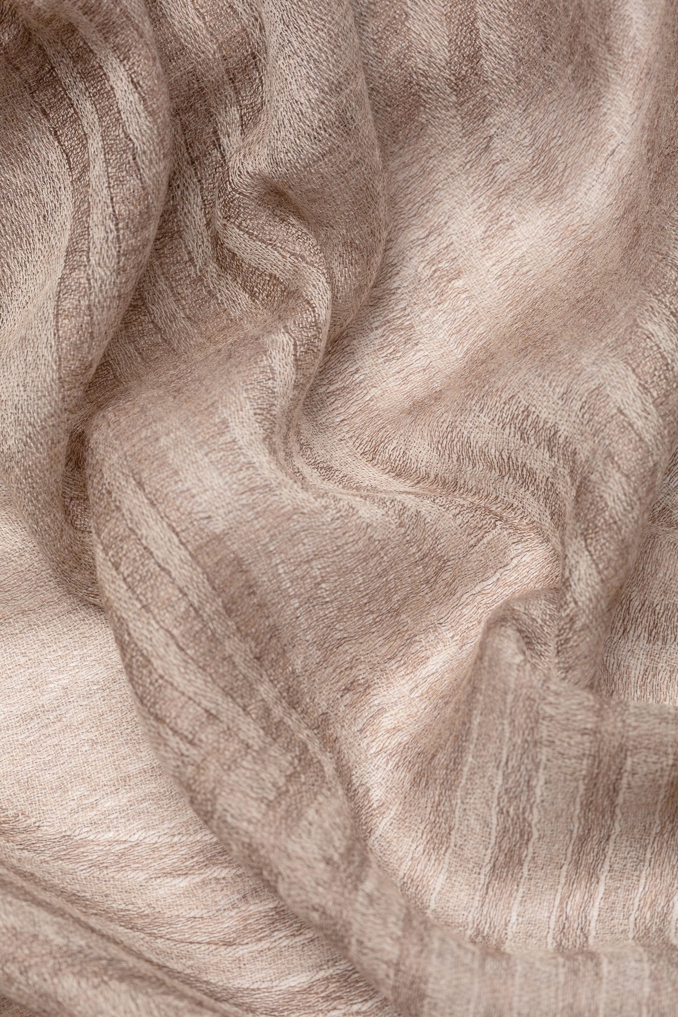 1707/B5 Elegancki szal z kaszmiru w ciemnym beżu