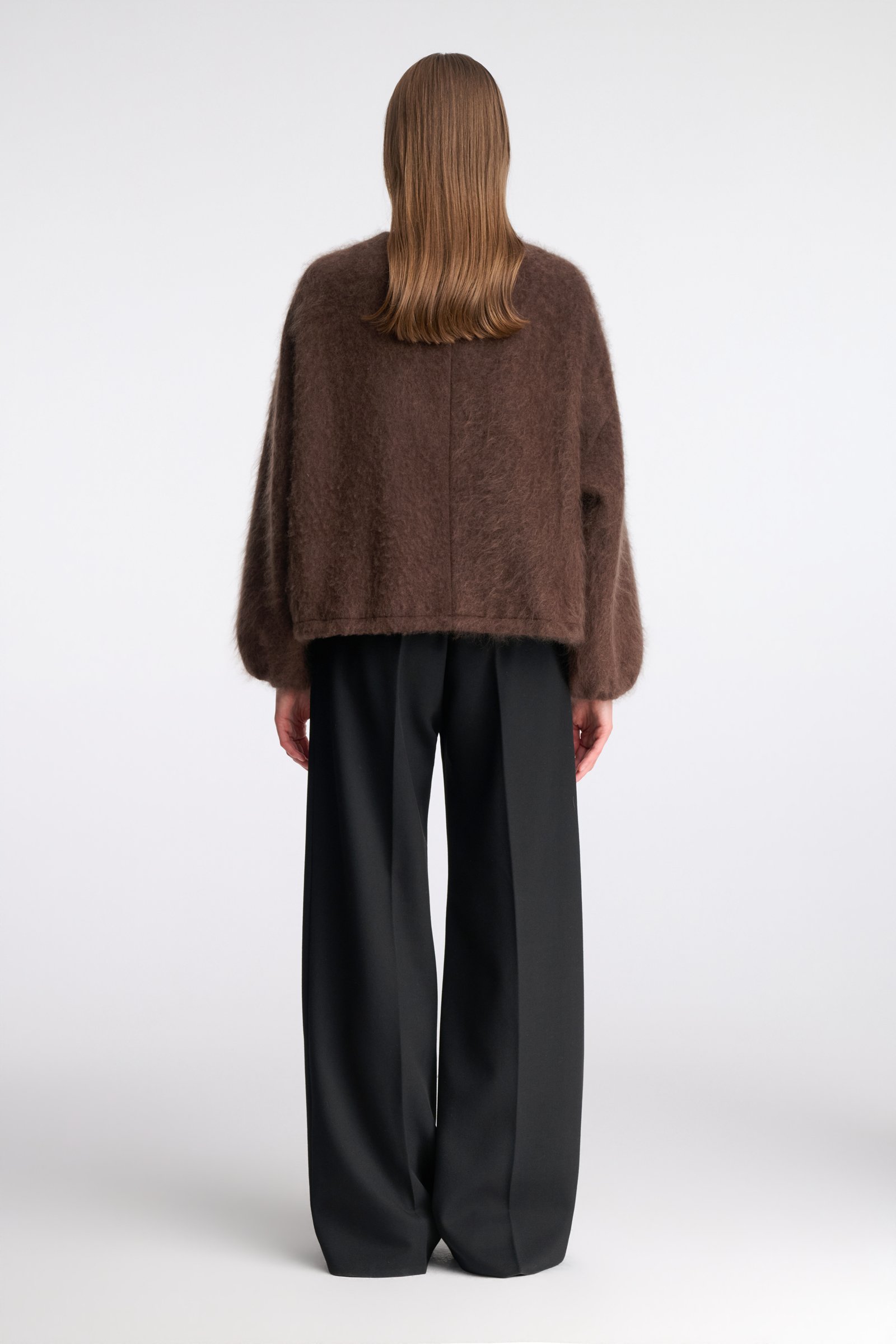 1600/B6 A brown jacket made from merino wool and cashmere