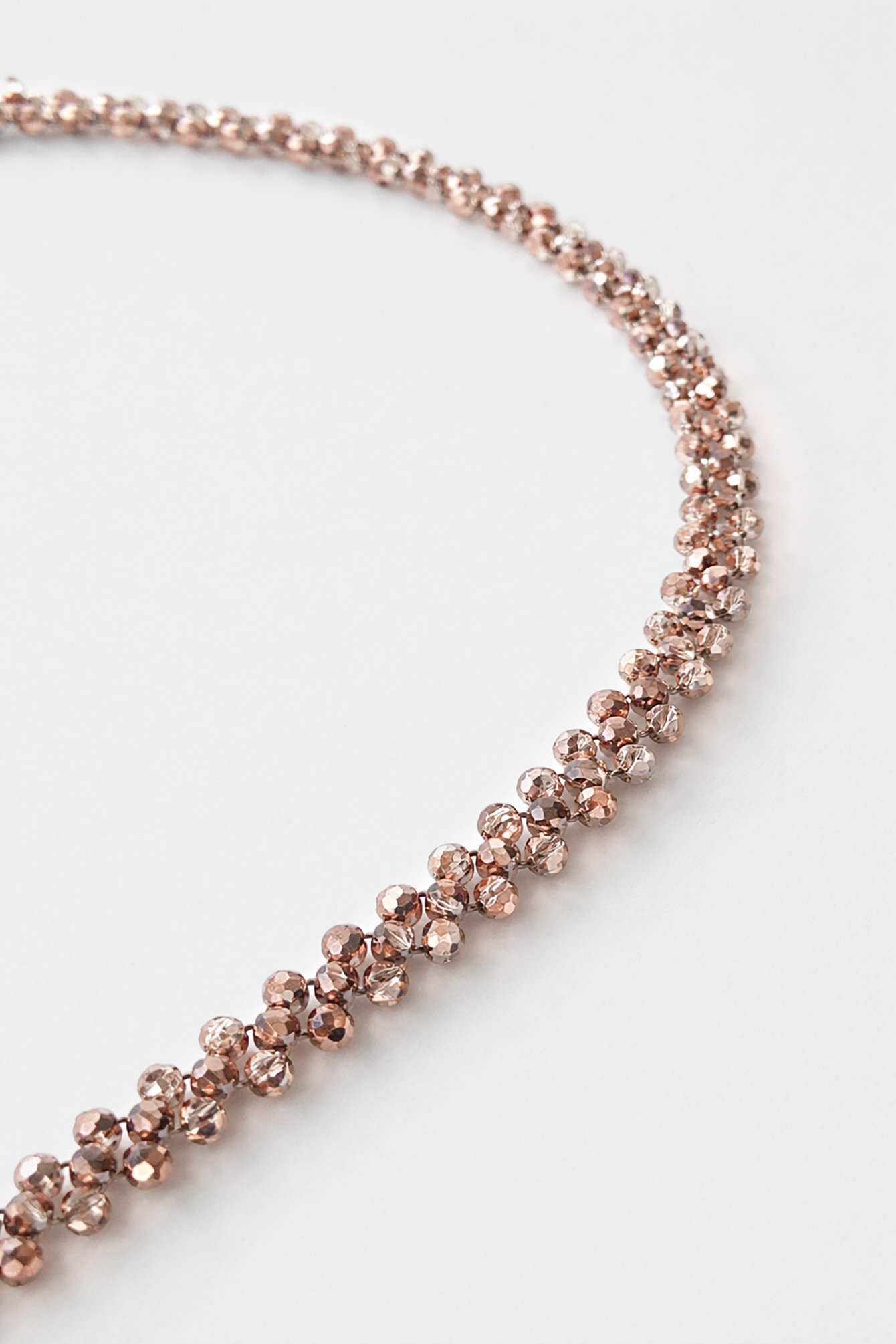 622/B6 Naszyjnik z Kryształów Rose Gold