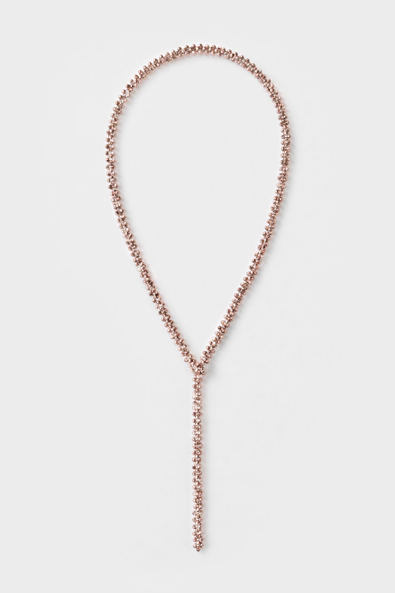 622/B6 Naszyjnik z Kryształów Rose Gold