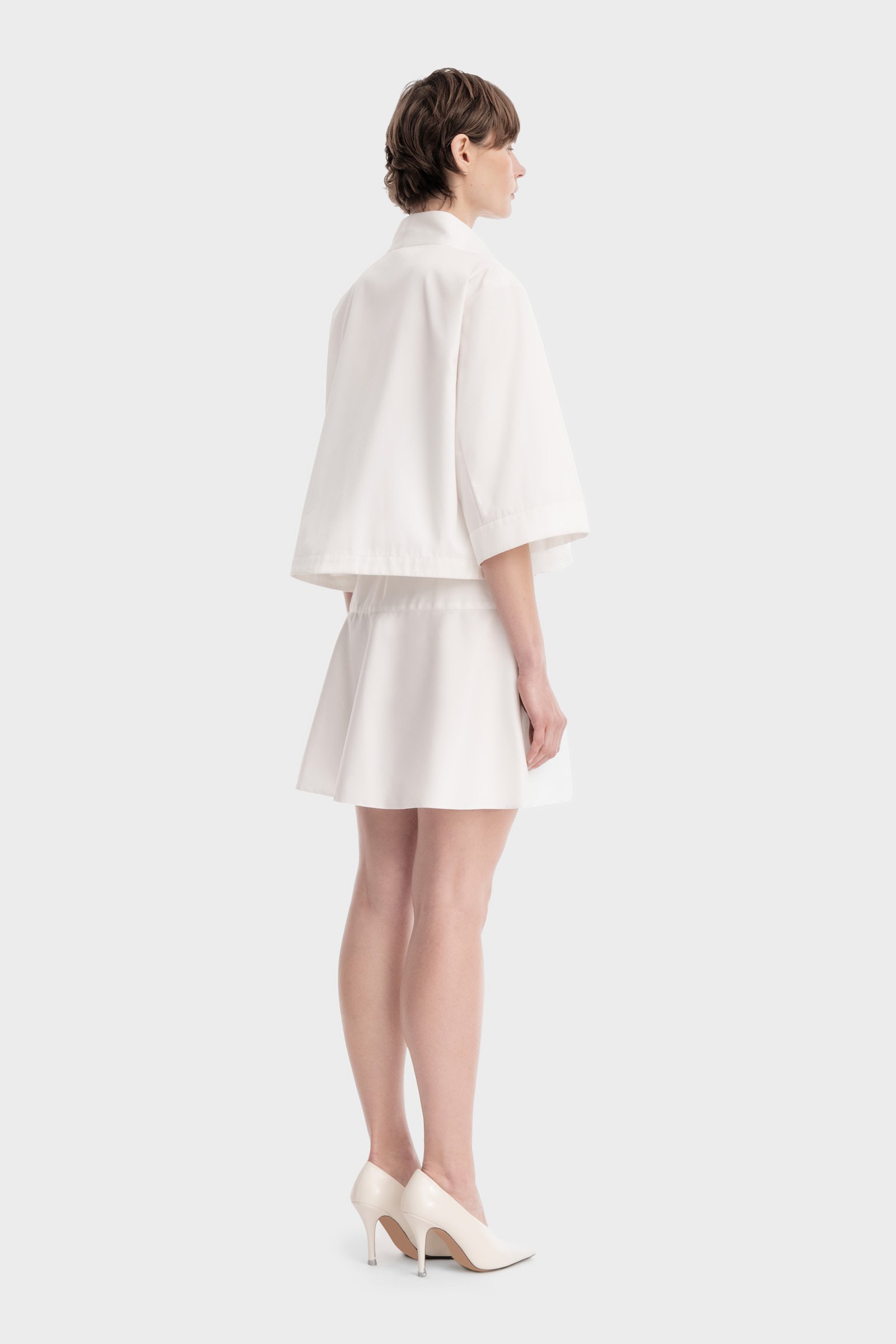 206/B6 Bawełniana kurtka oversize ze stójką