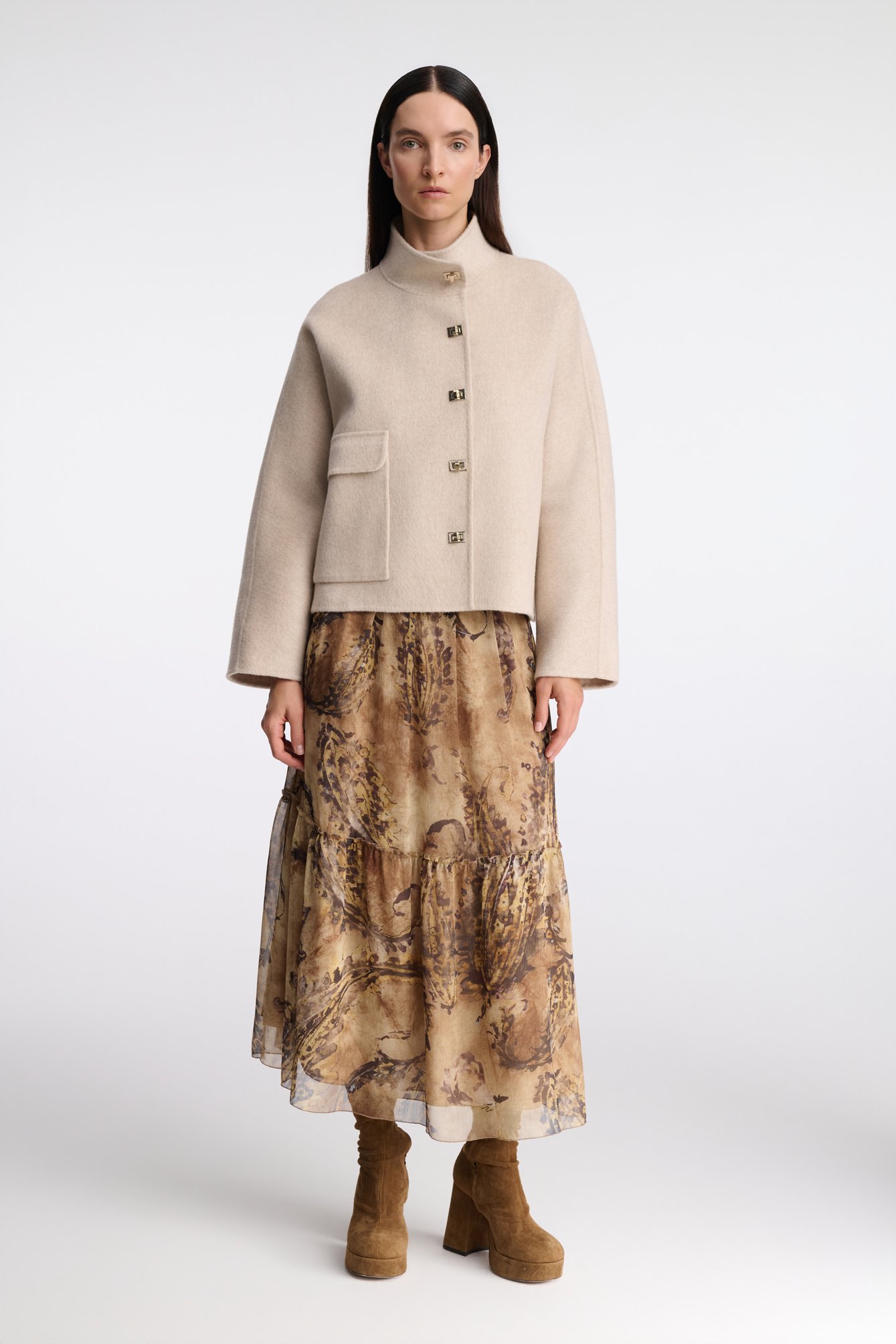 1509/B6 Wool jacket with jewelled fastenings
