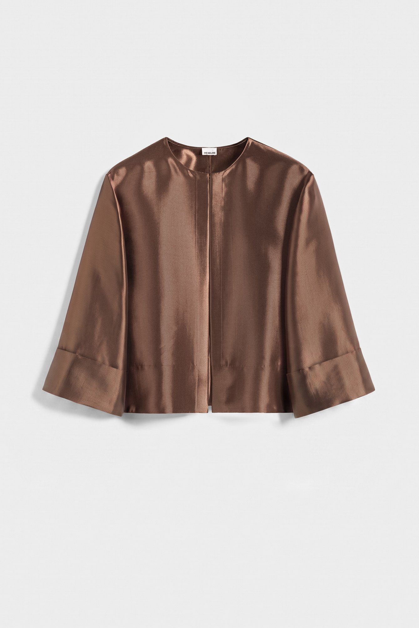 1033/B6 A warm brown shawl with a sheen