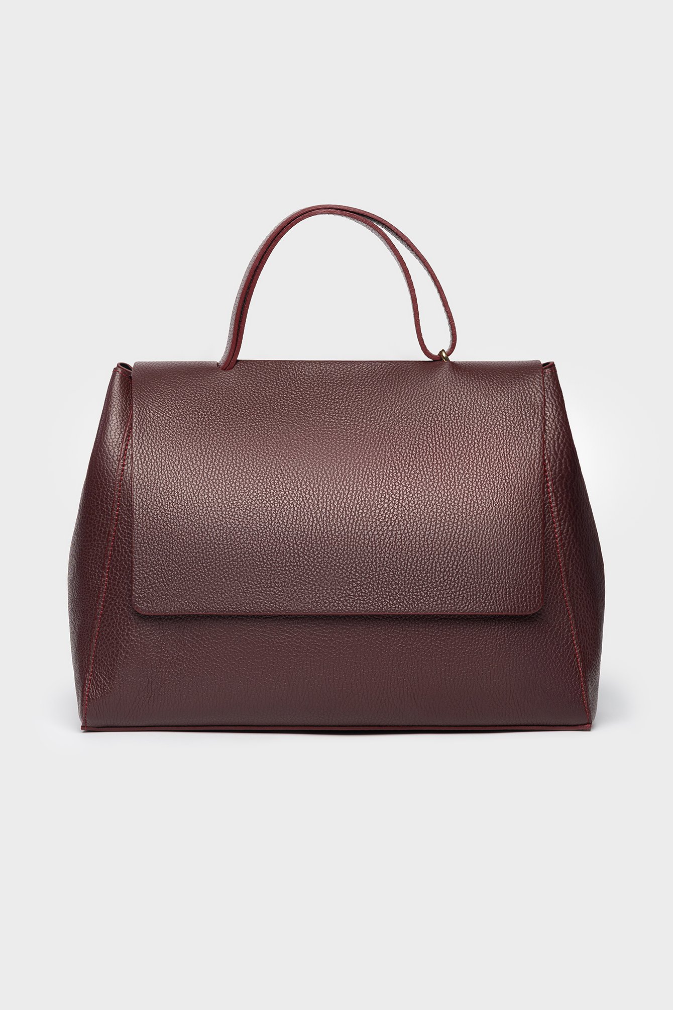 1721/B5 Bordowa torba skórzana z regulowanym paskiem