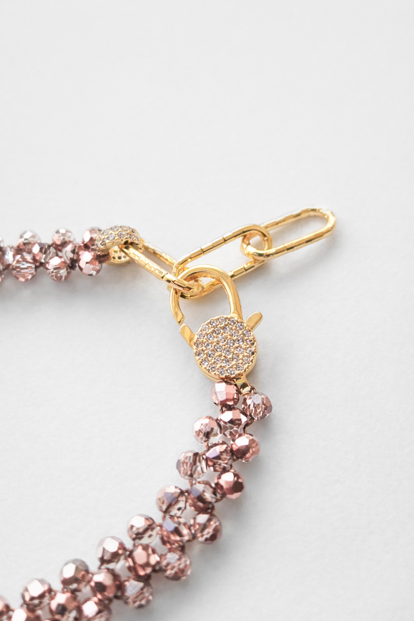 624/B6 Bransoletka z Kryształów Rose Gold