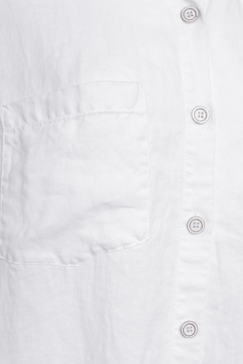Biała koszula oversize z czystego lnu