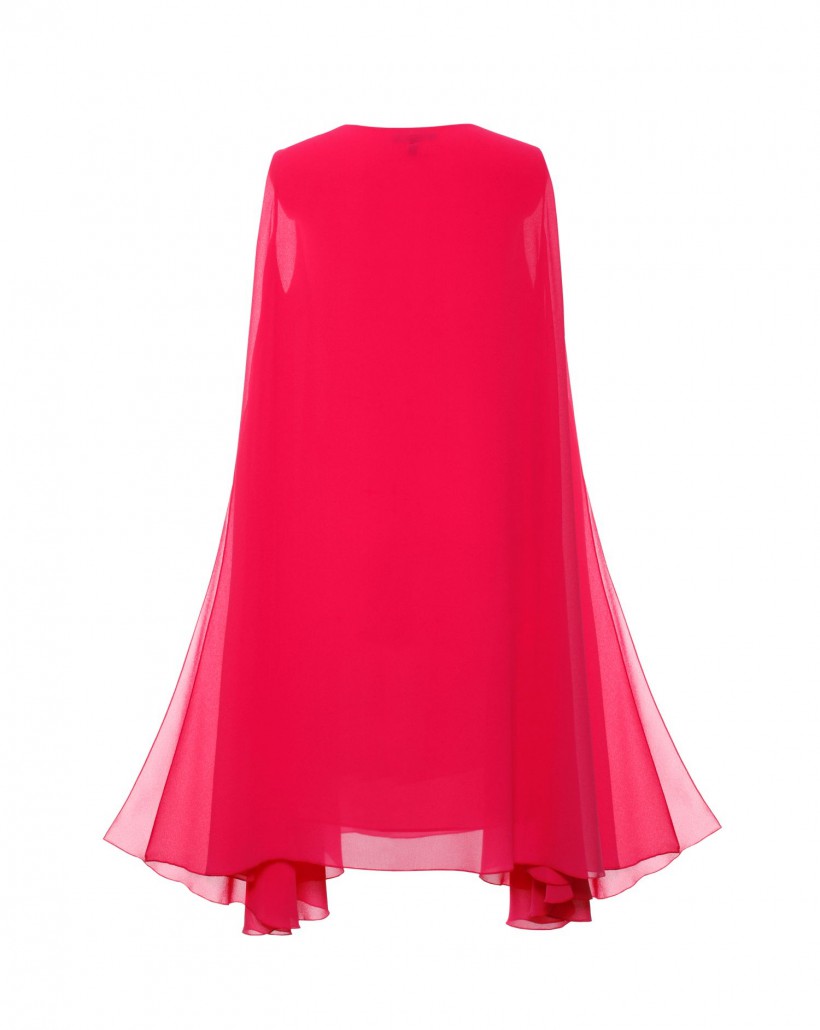 Rozkloszowana sukienka z transparentnej tkaniny