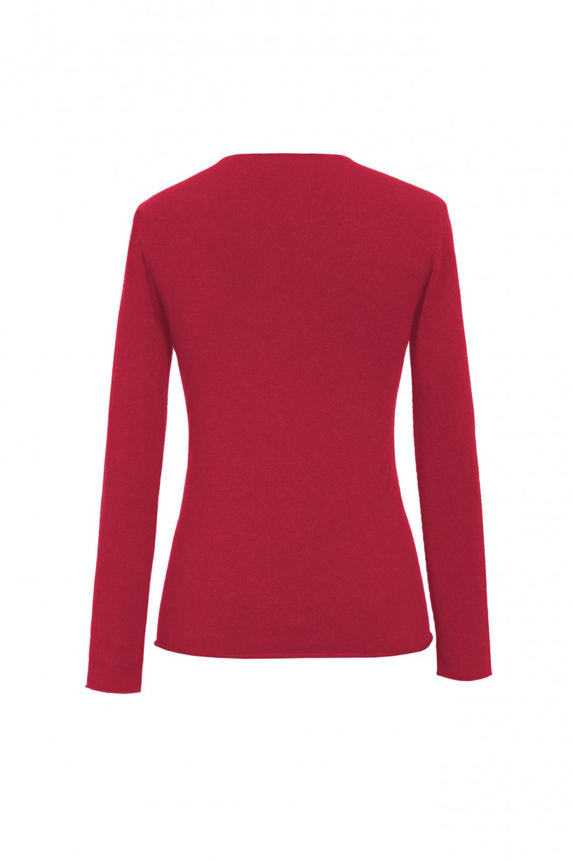 Lekki sweter w kolorze czerwonym