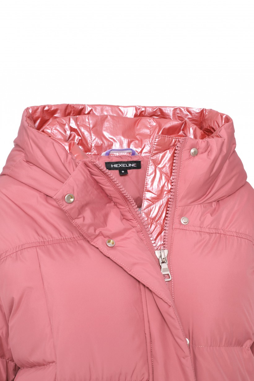 Ciepła kurtka w kolorze różowoczerwonym