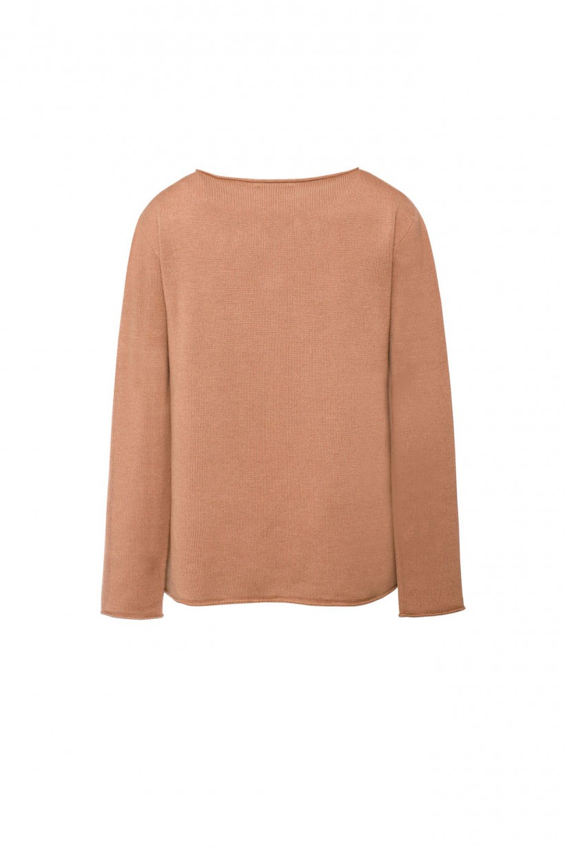 Sweter wełniany w kolorze beżowym