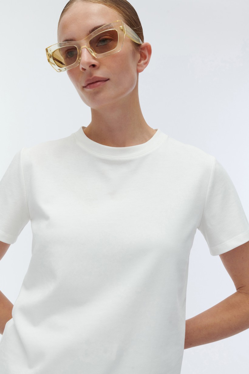 Bawełniany biały T-shirt 