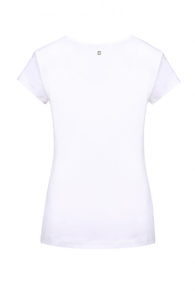 T-shirt biały z krótkim rękawem