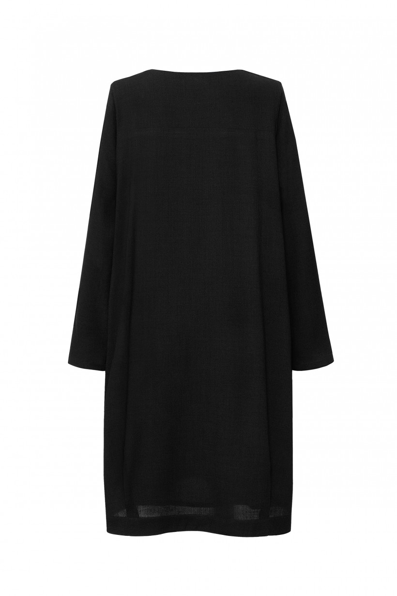 Sukienka oversize z okrągłym dekoltem w kolorze czarnym 
