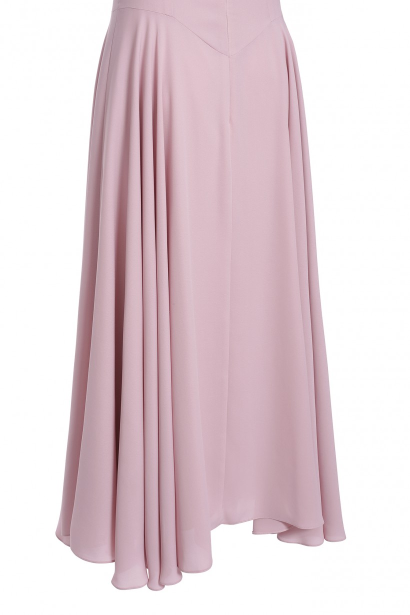 Sukienka maxi w kolorze brudnoróżowym 