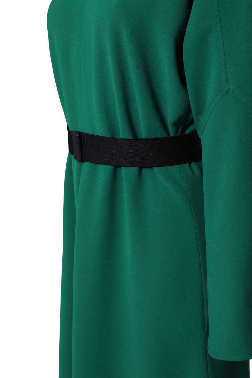 Rozkloszowana sukienka w kolorze soczystej zieleni