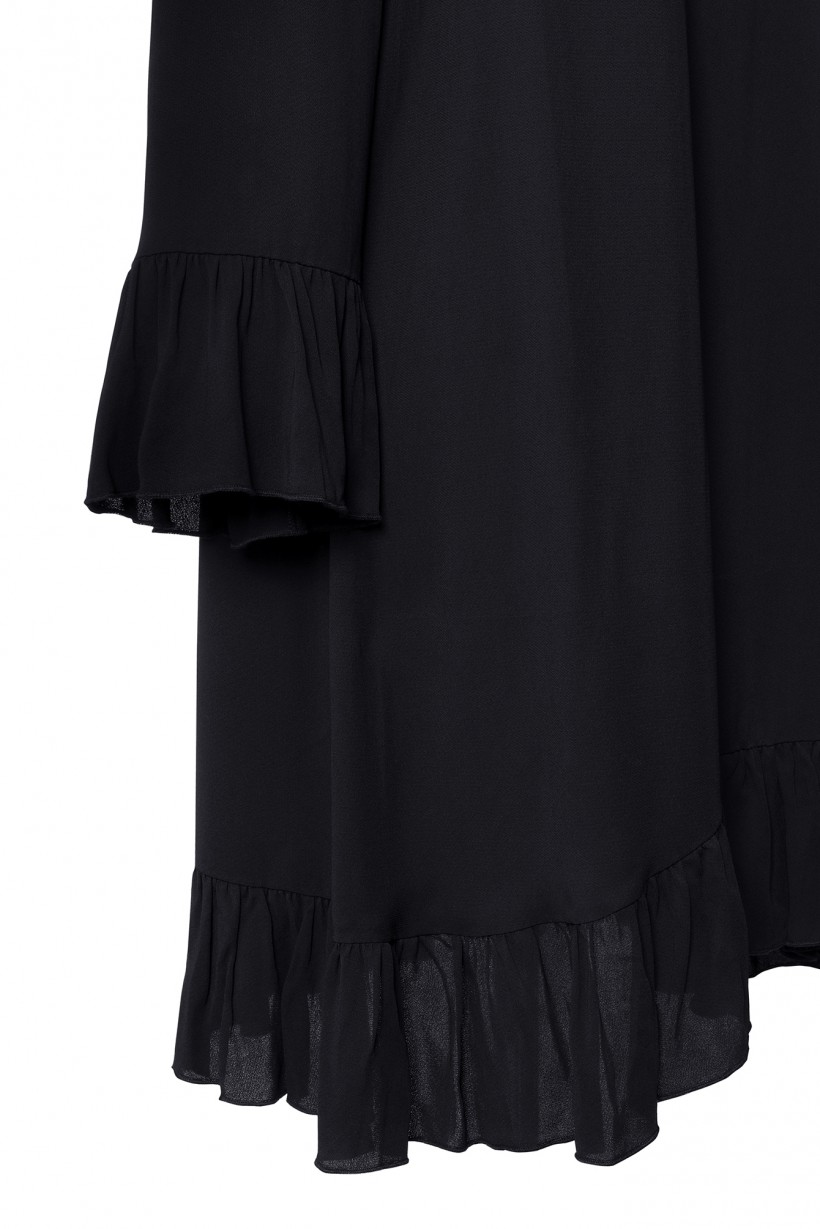Czarna sukienka z wiskozy