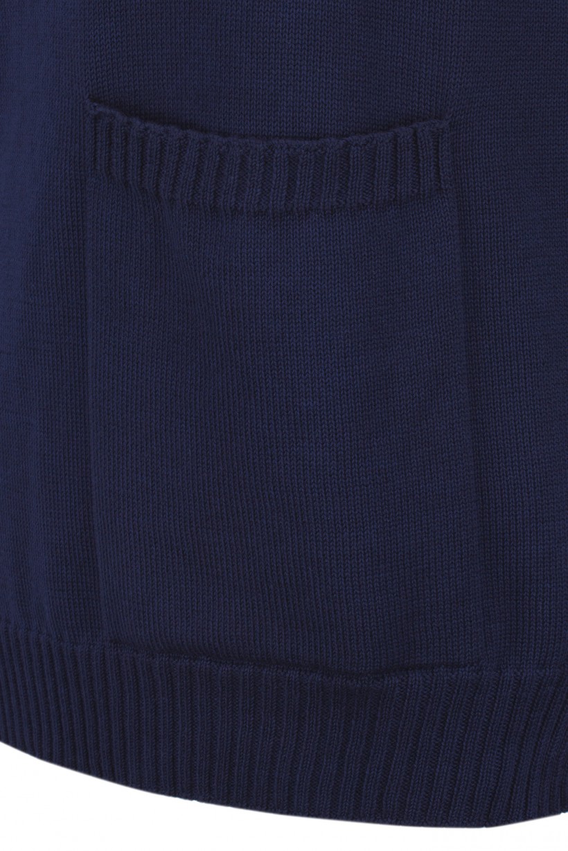 Bawełniany sweter w kolorze granatowym z kieszonką