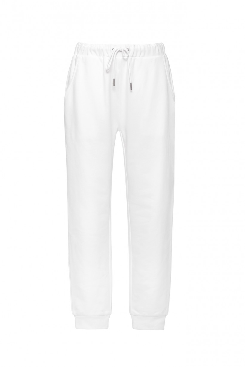 Białe spodnie dresowe