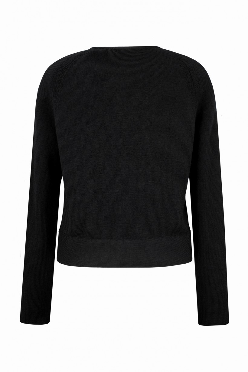 Sweter z kieszeniami w kolorze czarnym 