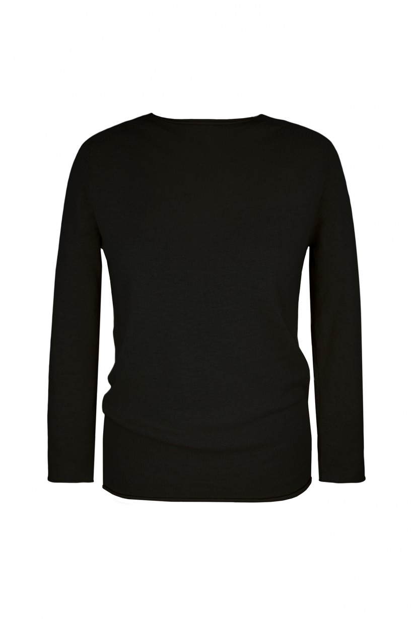 Wełniany sweter w kolorze czarnym
