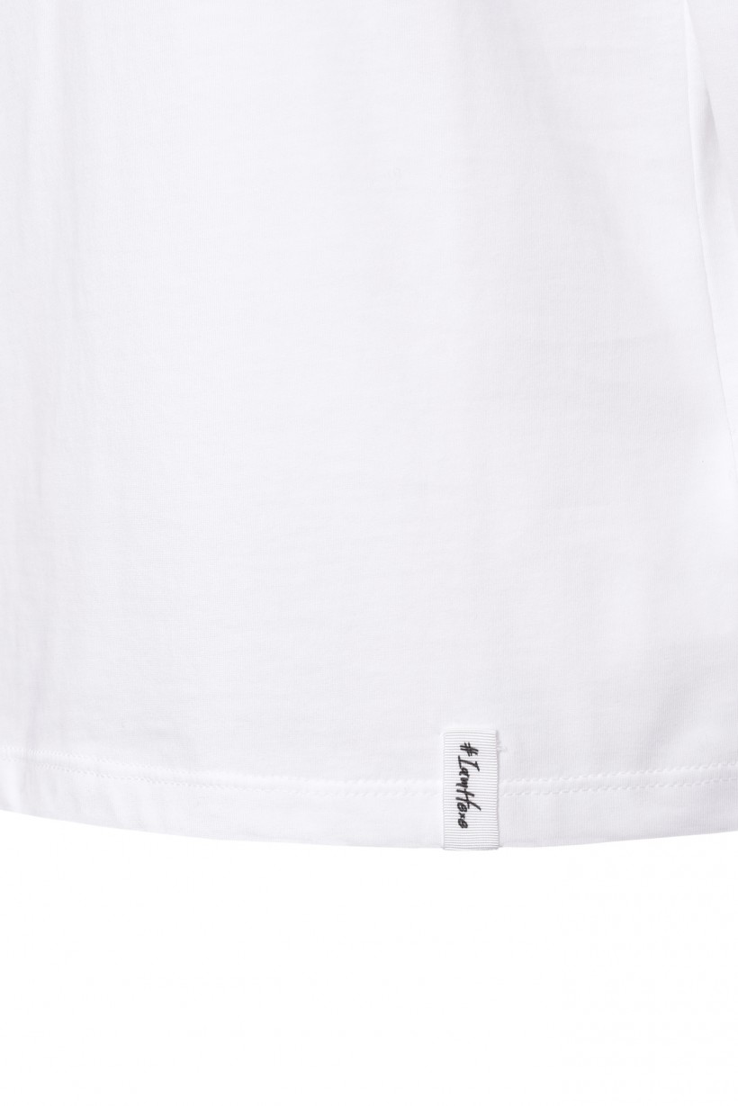 Biały T-shirt z kapturem