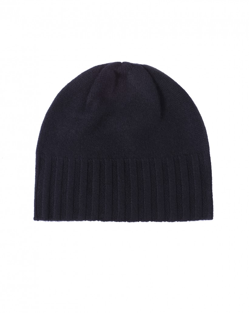 Kaszmirowa czapka w kolorze czarnym