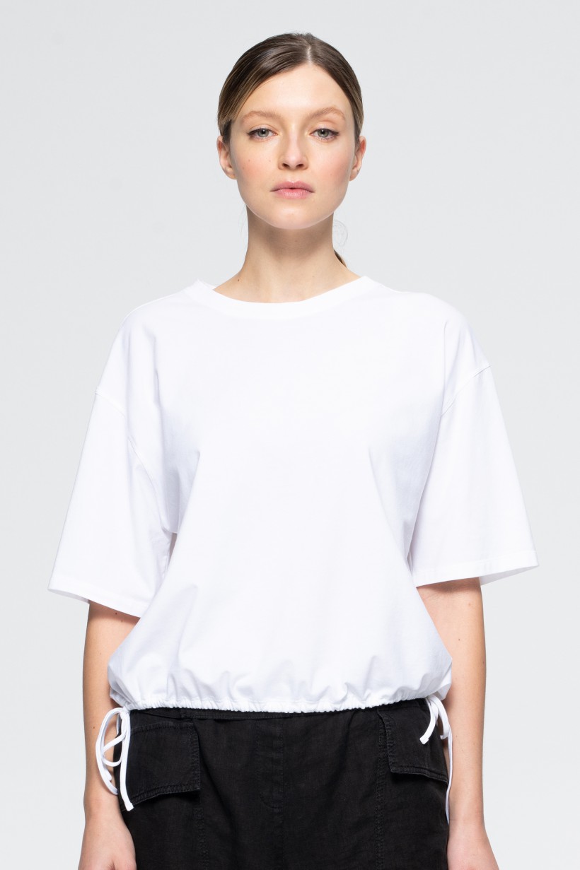 Bawełniany t-shirt w kolorze białym