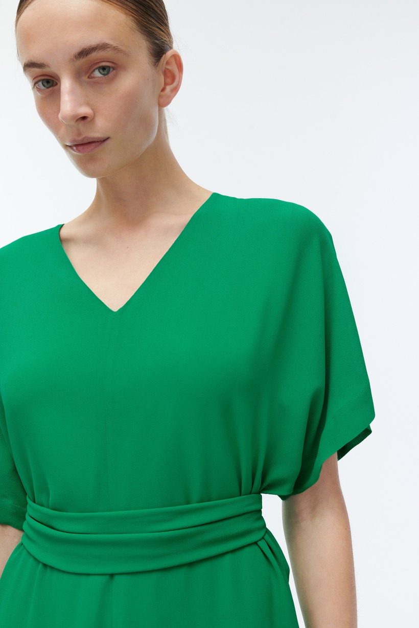 Zielona sukienka z wiskozy