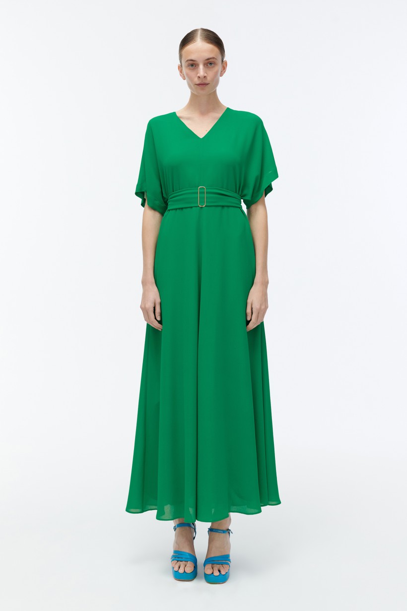 Zielona sukienka z wiskozy