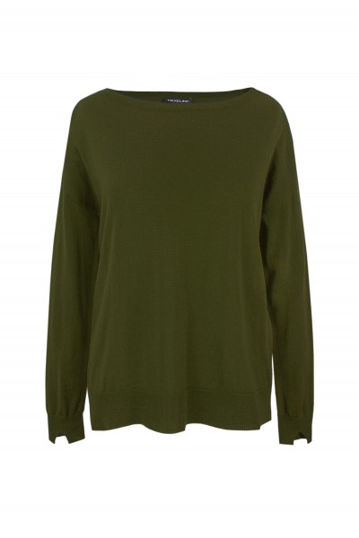 Zielony sweter z wełny merino